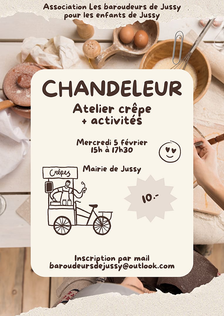 Association Les baroudeurs de Jussy – Chandeleur: atelier crêpe + activités
