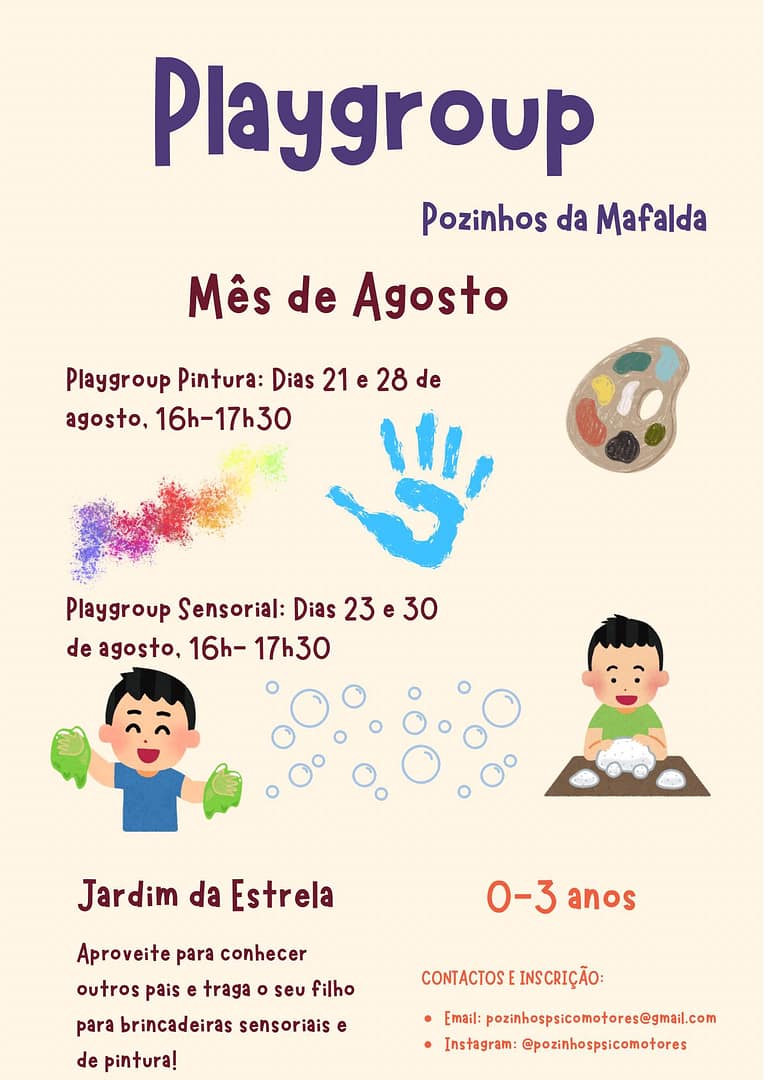 Playgroup Pozinhos da Mafalda – Mês de Agosto