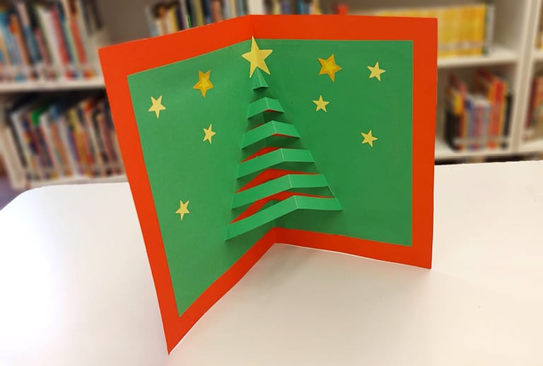 Oficina de postais de Natal pop-up