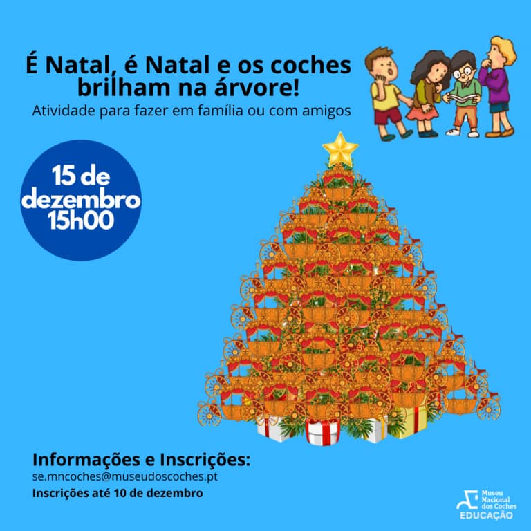 É Natal, Ă© Natal e os coches brilham na árvore! – Atividade de Natal para FamĂlias