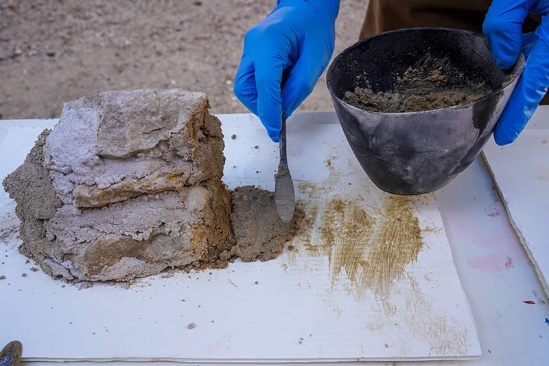 O que liga as pedras do Castelo? – Oficina de argamassas