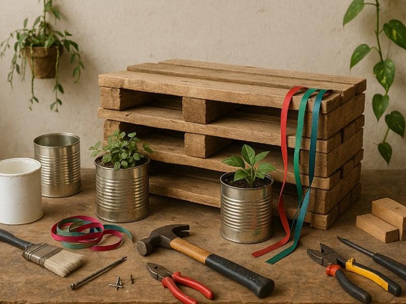 Atelier enfant-adulte «Création d'un tableau végétal suspendu en matériaux recyclés»