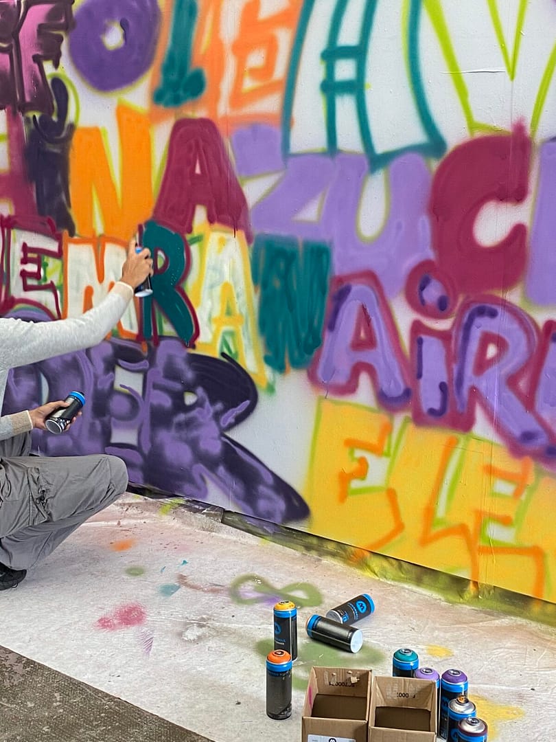 Atelier graffitis avec José Rodriguez, alias Skelt