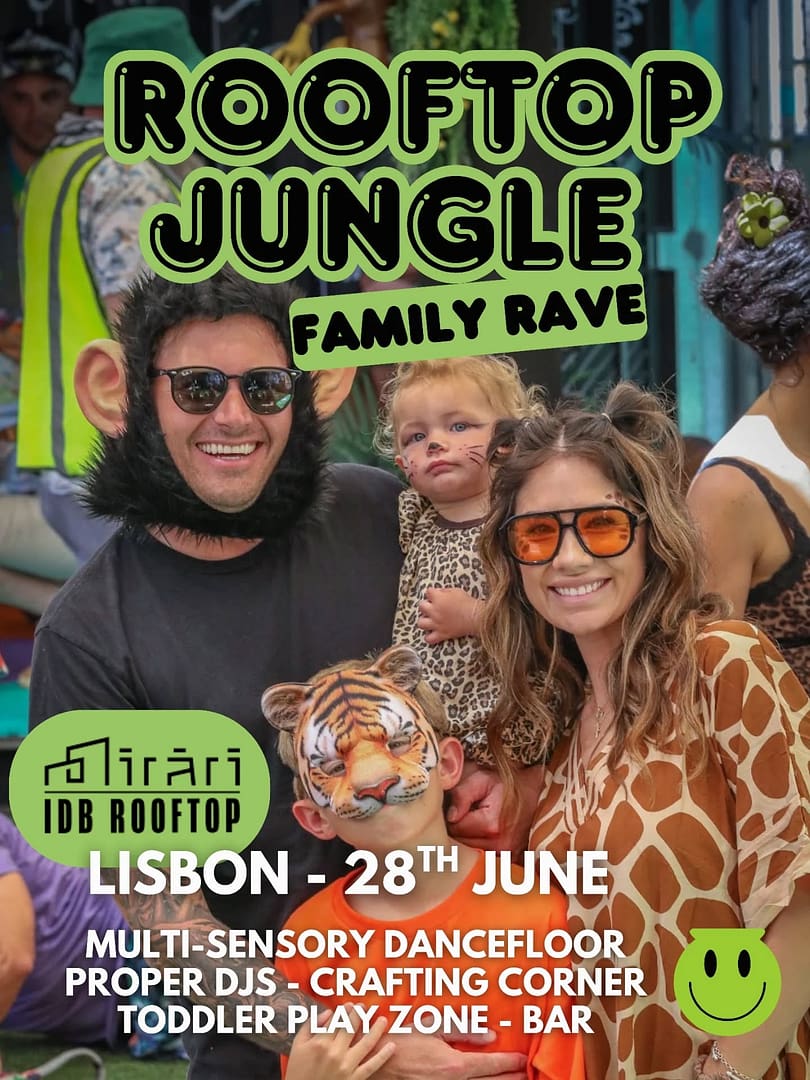 Rooftop Jungle Boogie Family Rave 2026 em IDB Rooftop
