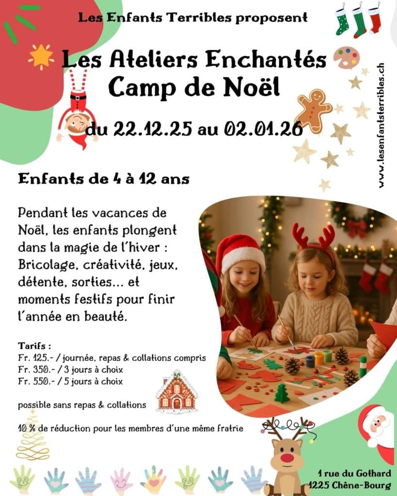 Les Enfants Terribles – Les Ateliers Enchantés: Camp de Noël 2025