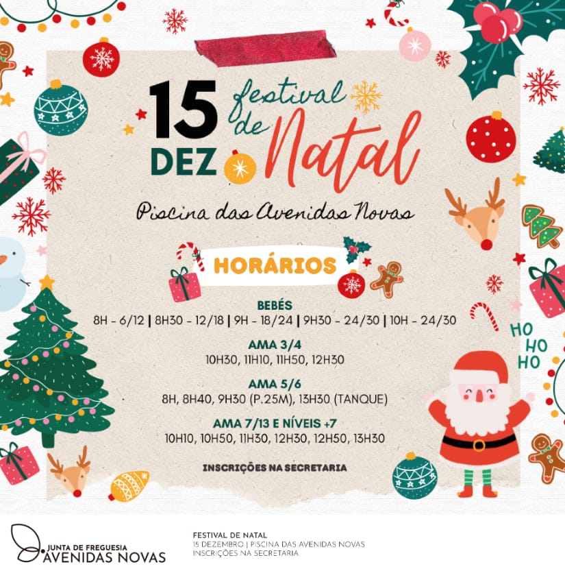 Festival de Natal na Piscina das Avenidas Novas