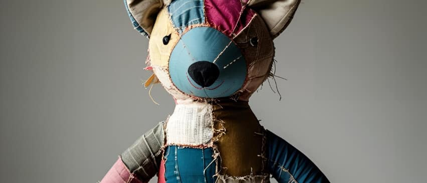 Création d'une peluche en tissus upcyclés