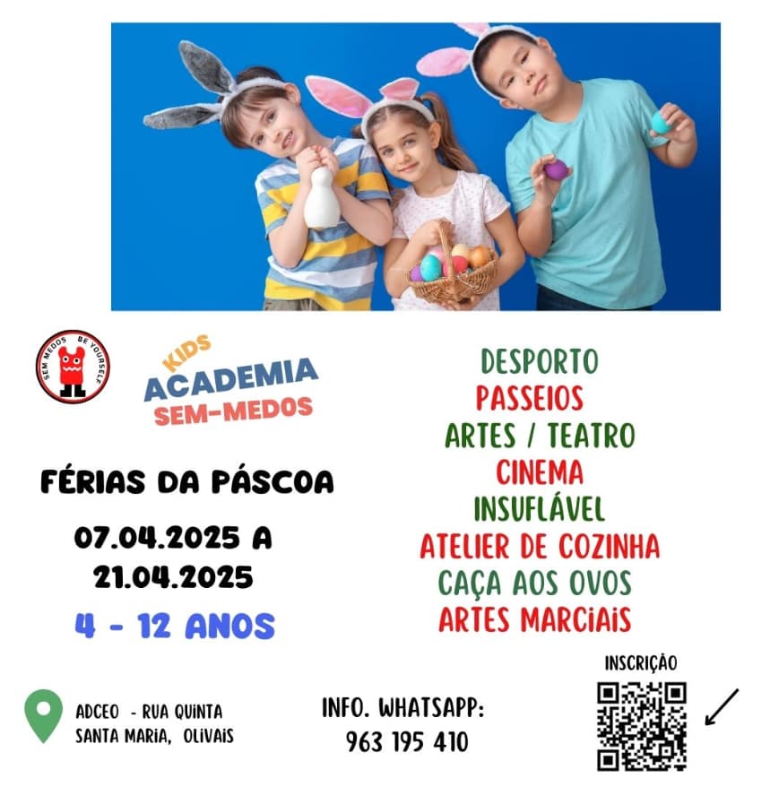 Academia Sem-Medos – Férias da Páscoa 2025