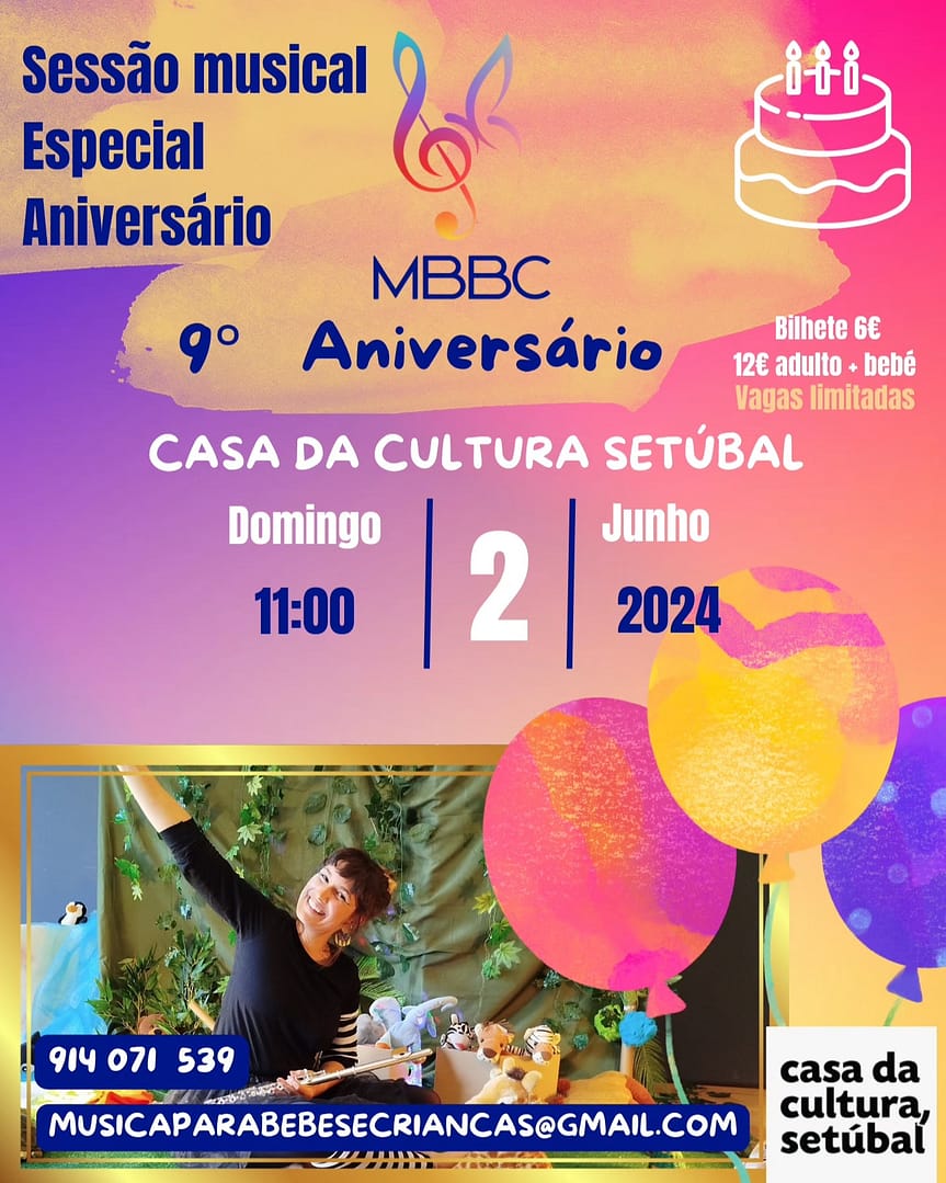 Músicas para bebés e crianças (MBBC) – Sessão musical Especial Aniversário