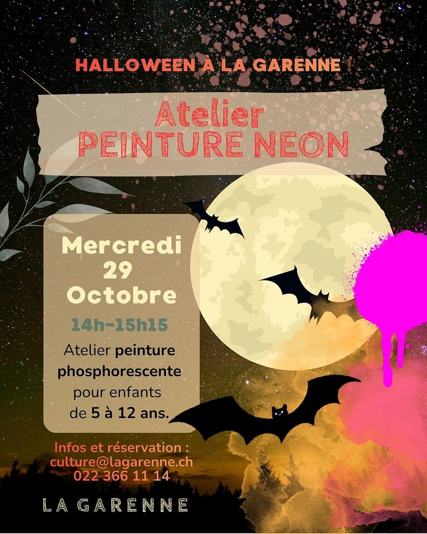 Halloween à La Garenne – Atelier peinture néon