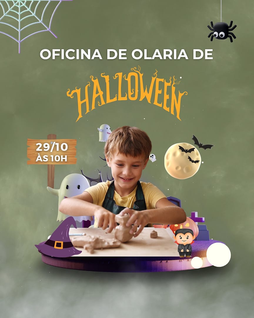 Oficina de olaria Halloween