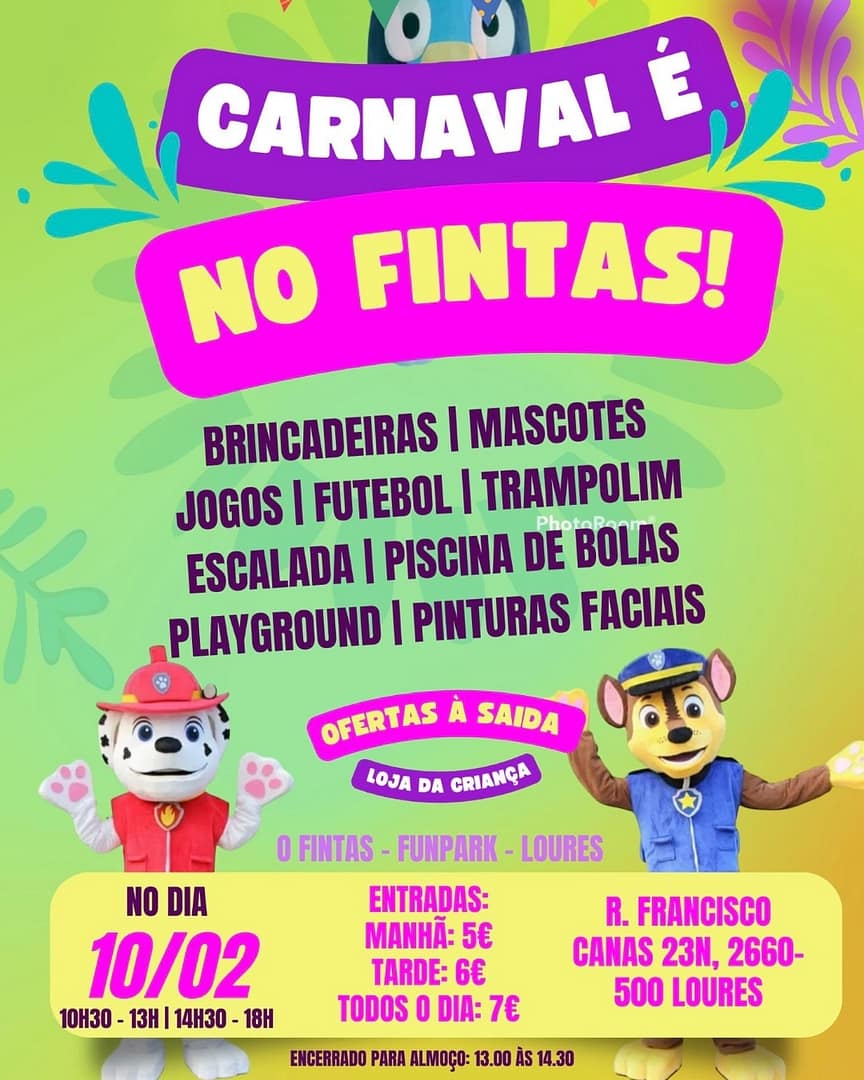 Carnaval é no Fintas!