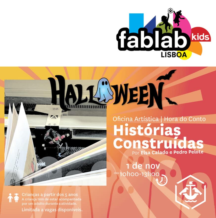 Fablab Kids – Oficina Artística de Halloween / Hora do Conto «Histórias Construídas»
