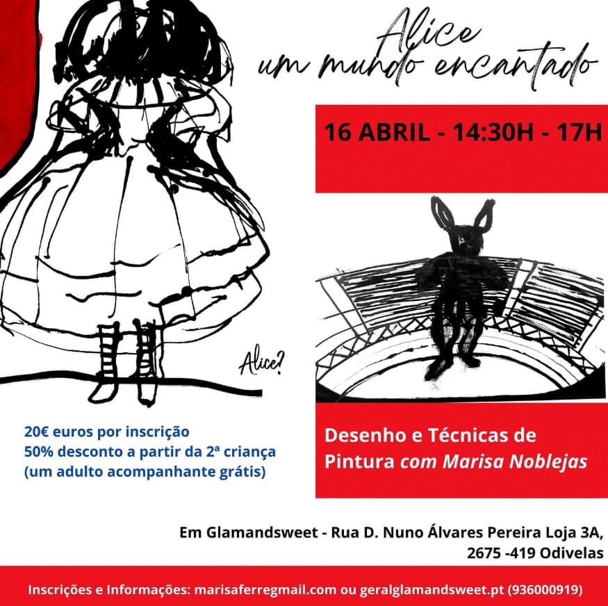 Alice, um mundo encantado – Desenho e Técnicas de Pintura com Marisa Noblejas