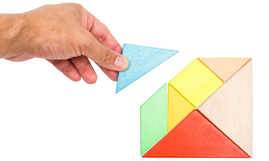 Construir e jogar – Jogo Tangram