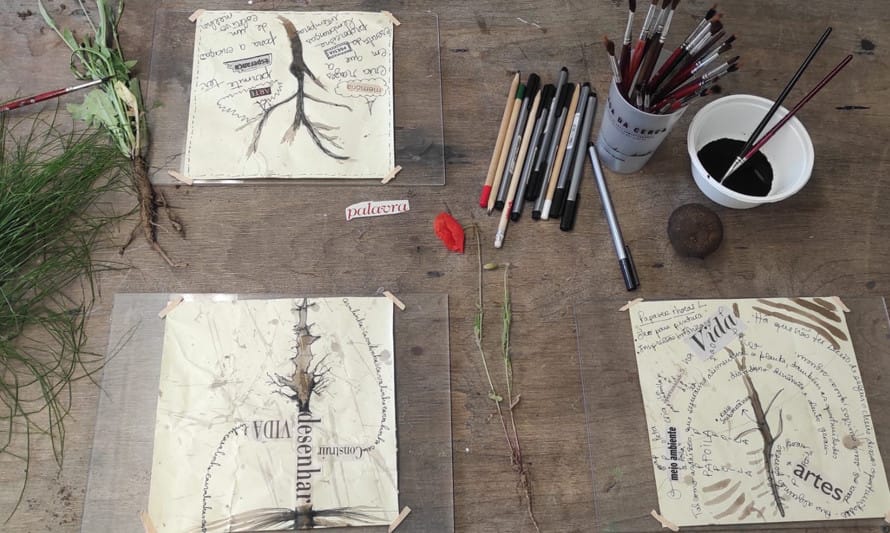 Desenhar pela Raiz – Oficina experimental de desenho e poesia visual, para famĂlias