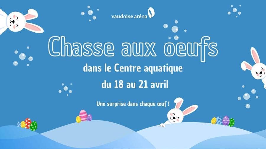 Chasse aux Ćufs 2025 dans le Centre aquatique