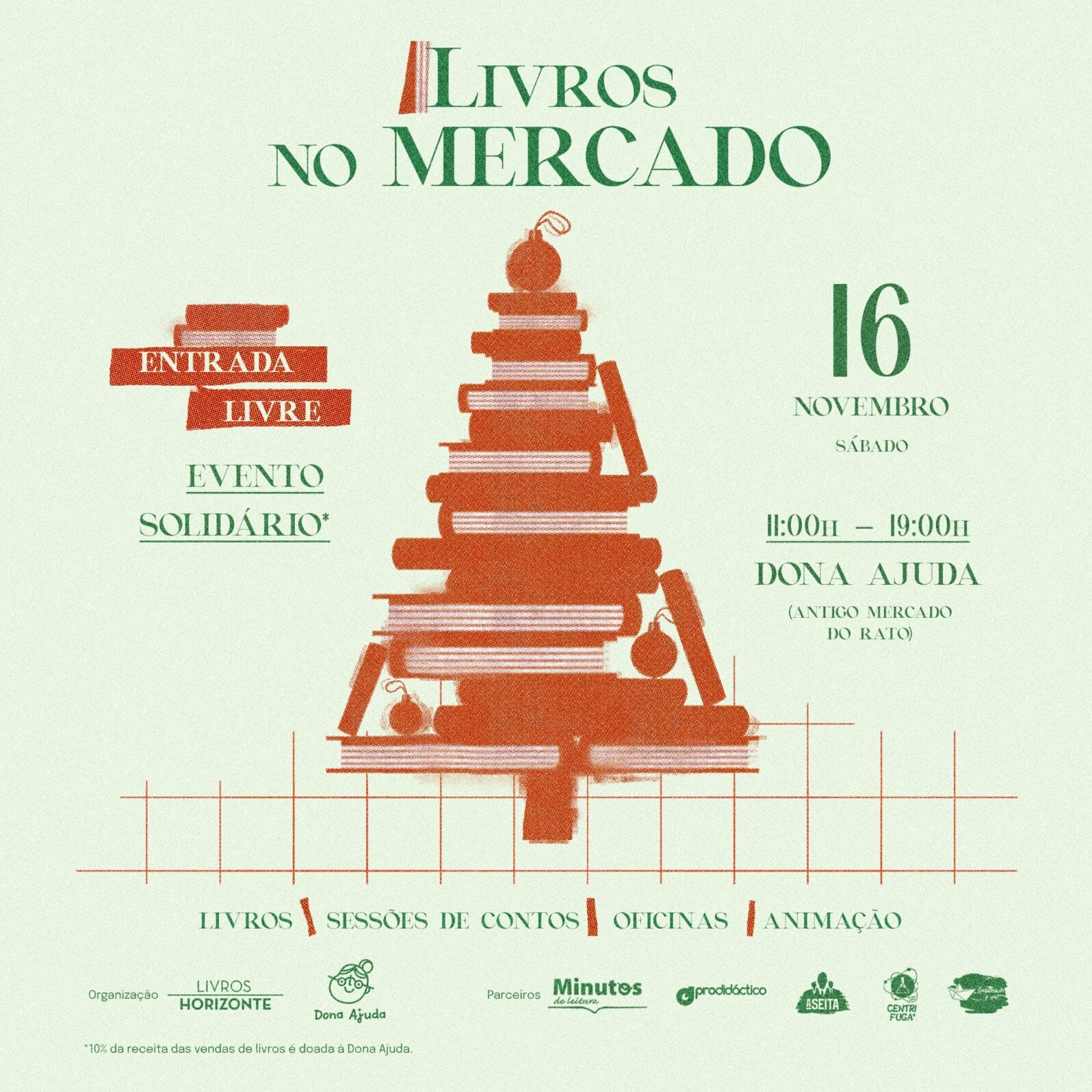 Livros no Mercado – Mercado de Natal Solidário
